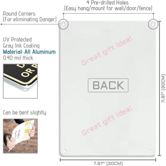 Black Cat Are You Pooping Funny Tin Signs Bathroom Wall Decor 8 x 12 Inch (918) - Picture 3 of 8